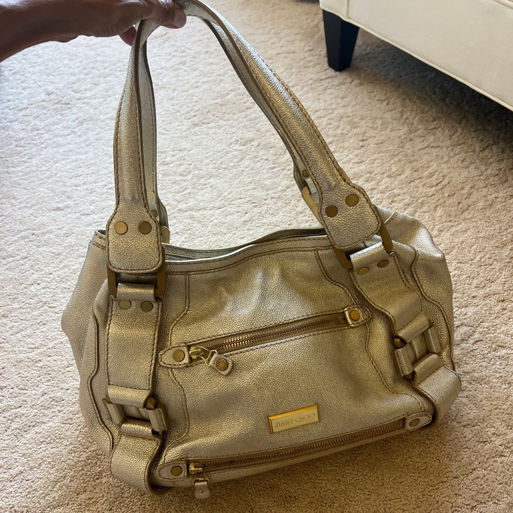 Jimmy Choo Gold Mahala bag